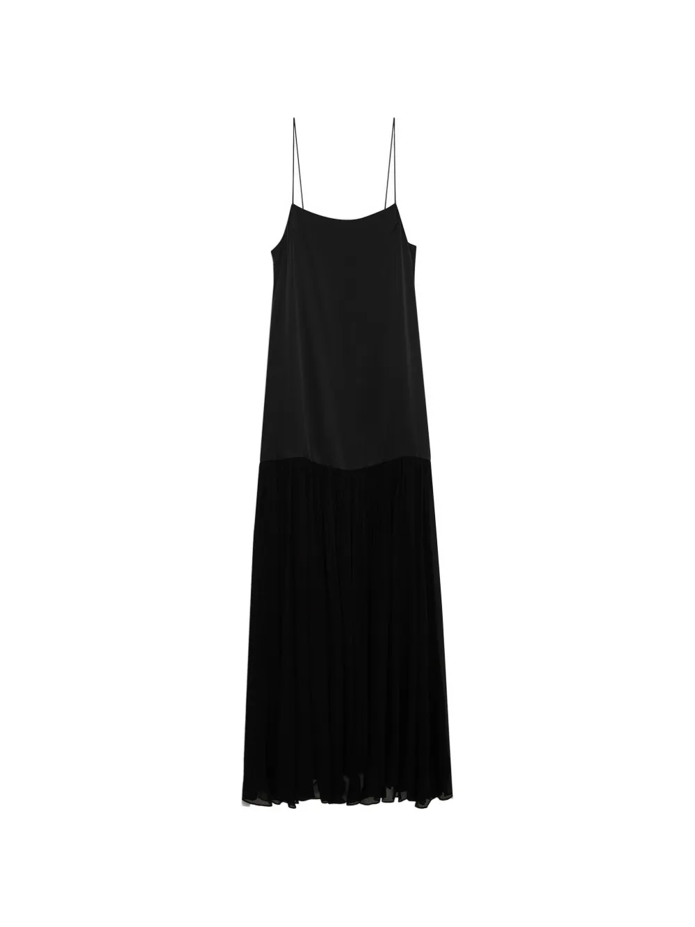 ANINE BING Clementine pleated maxi dress - Nero