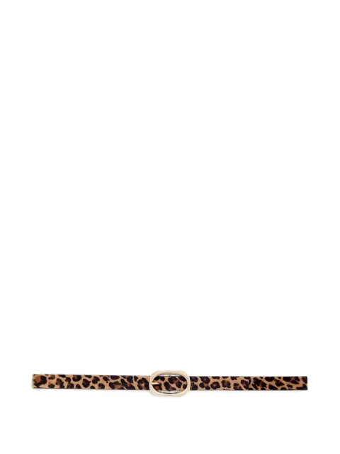 ANINE BING oval buckle leopard print belt