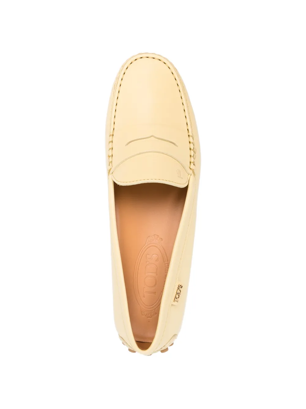 Tod's Leren penny loafers Geel