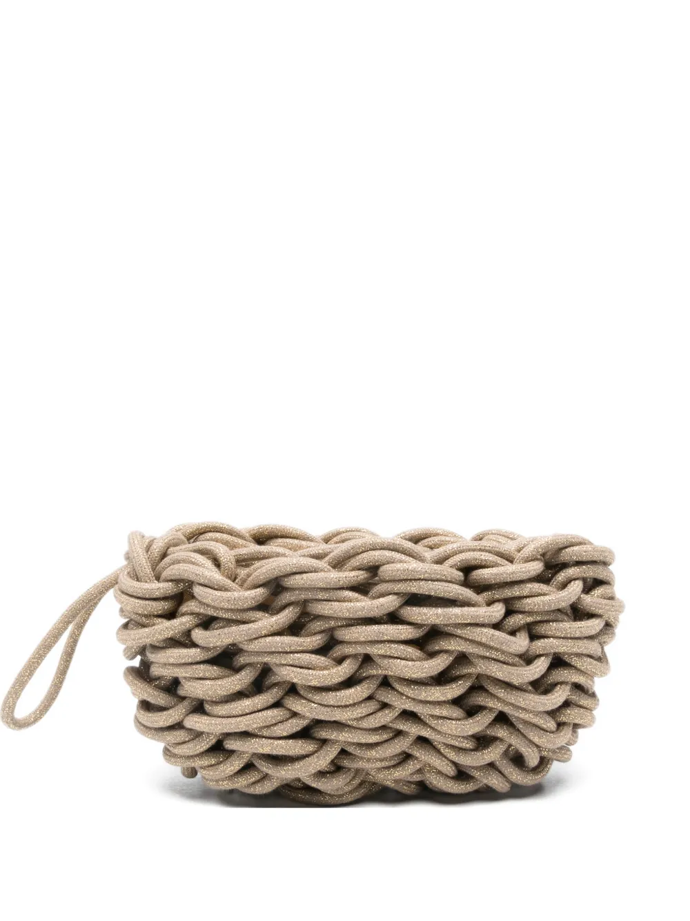 Alienina Lina woven clutch bag - Toni neutri