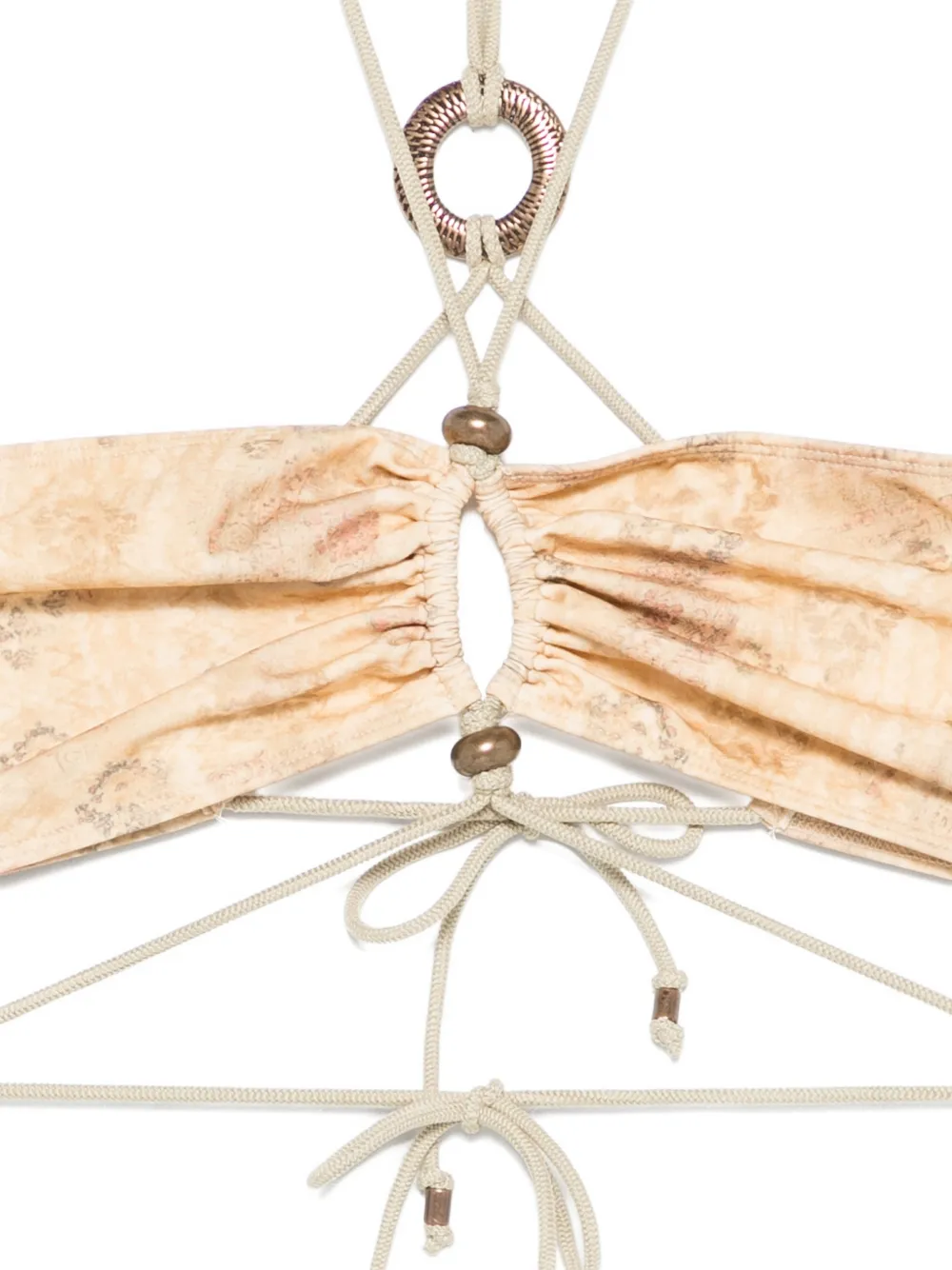 ISABEL MARANT Analia bikinitop met ring en bandje Beige