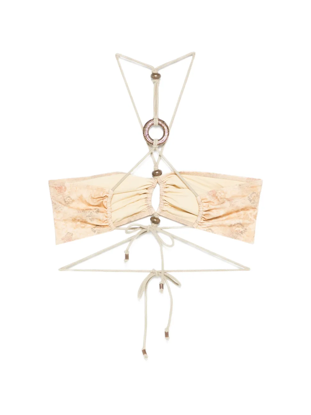 ISABEL MARANT Analia bikinitop met ring en bandje Beige