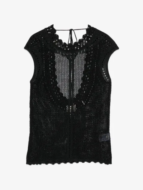 ISABEL MARANT scalloped openwork top