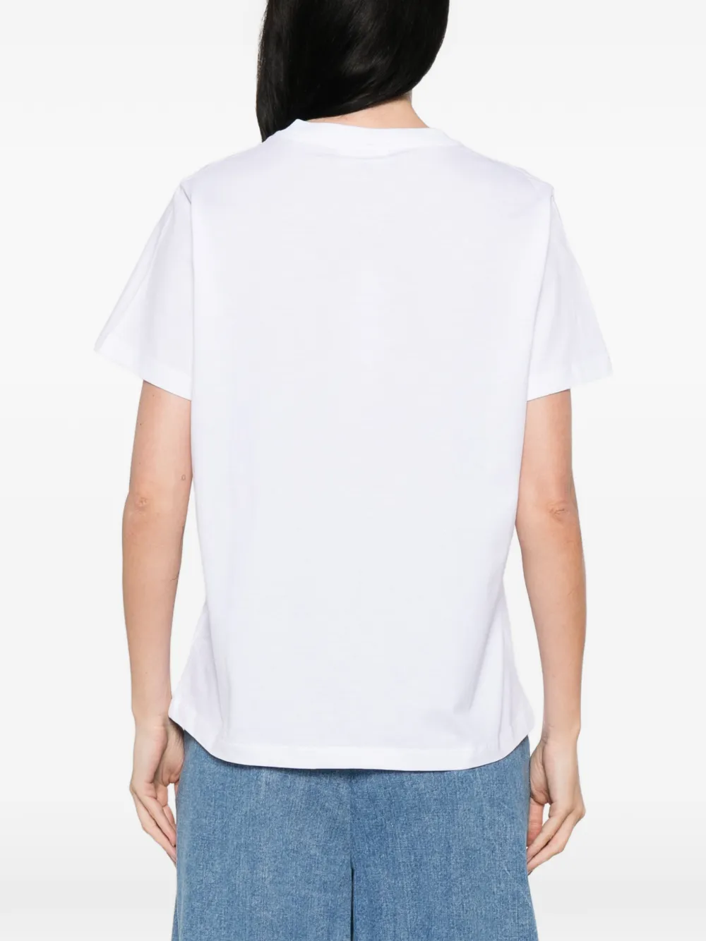 GANNI T-shirt met grafische hondenprint Wit
