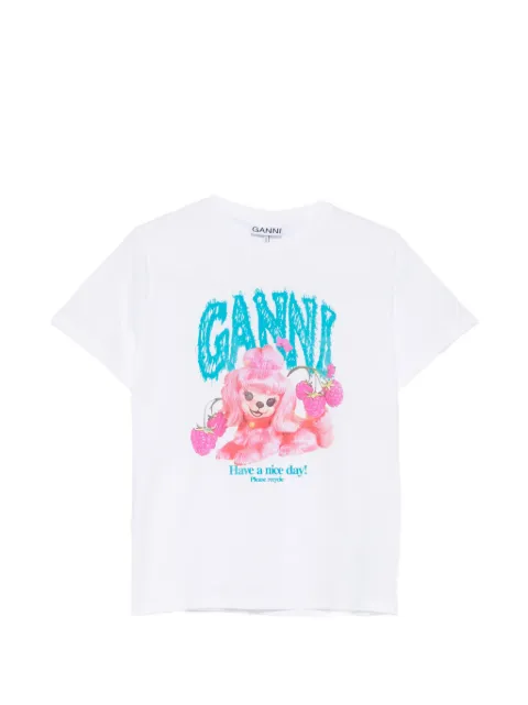 GANNI dog graphic T-shirt