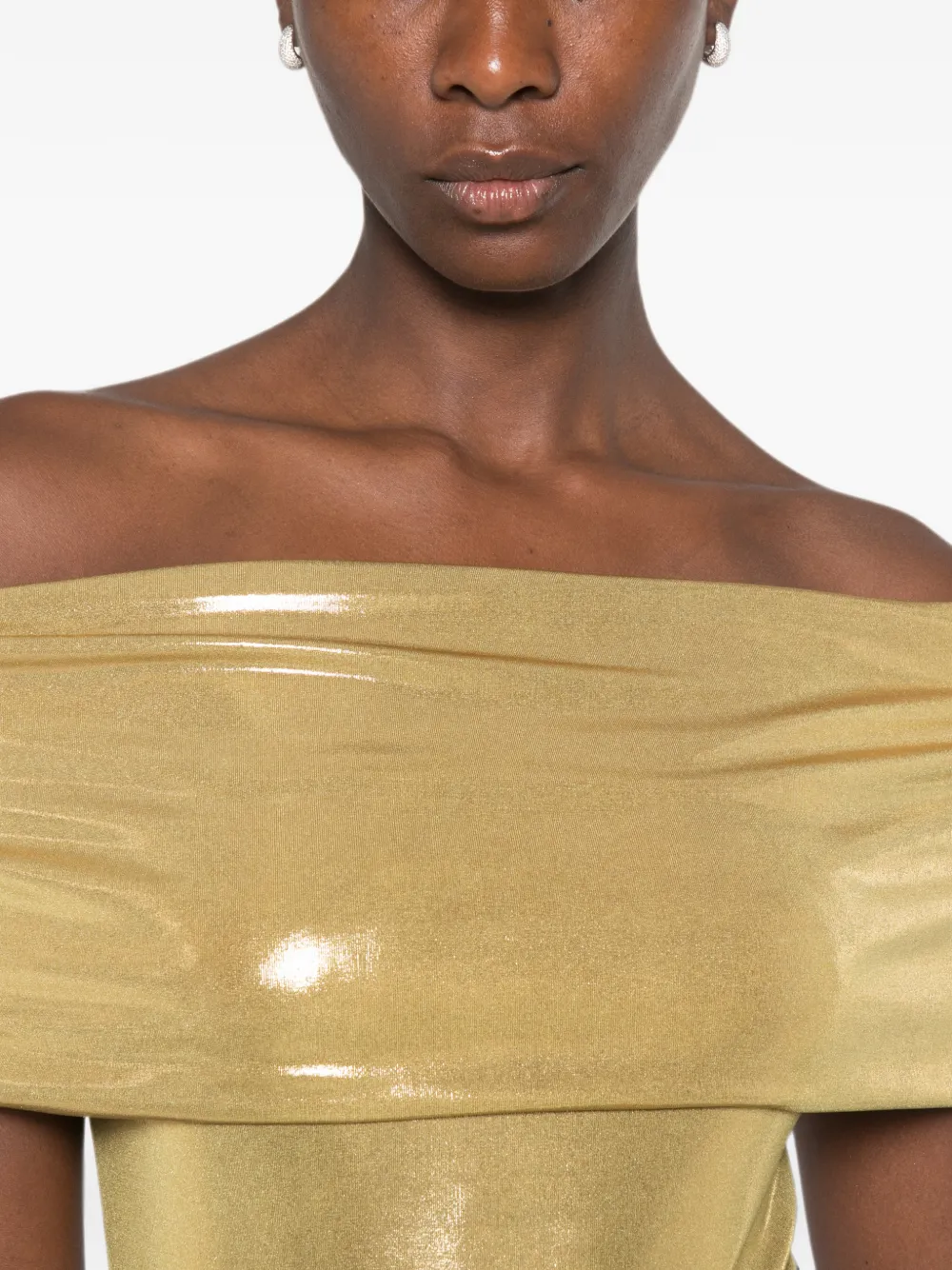 Norma Kamali Off-shoulder body Goud