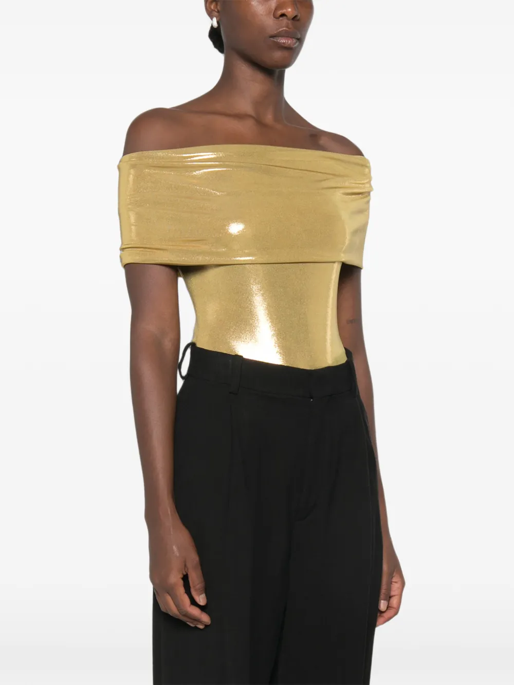 Norma Kamali Off-shoulder body Goud