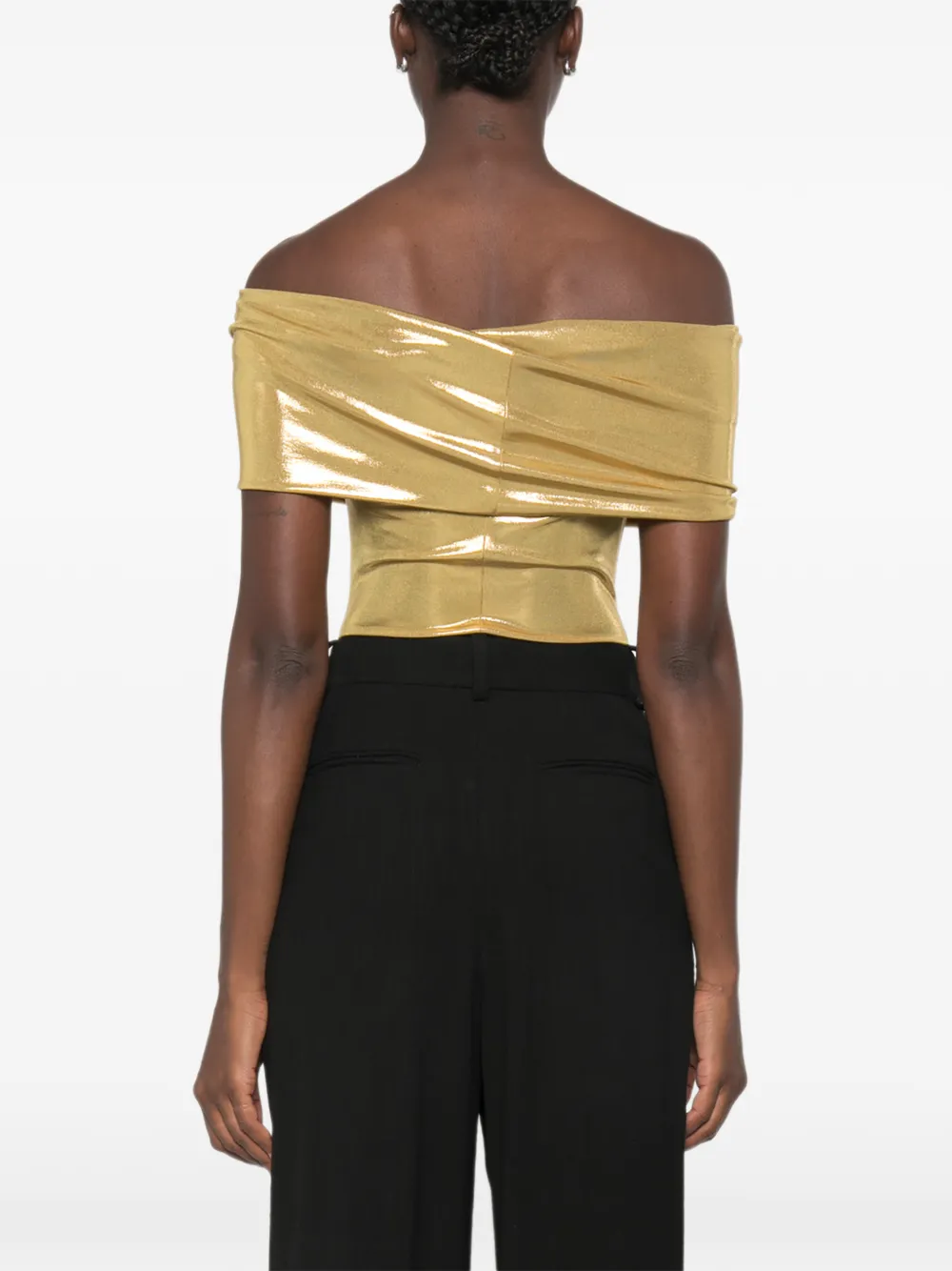 Norma Kamali Off-shoulder body Goud