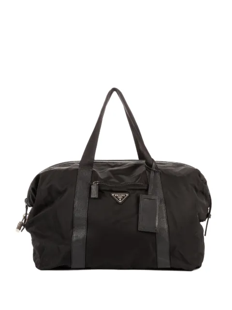 Prada Pre-Owned leather-trim holdall