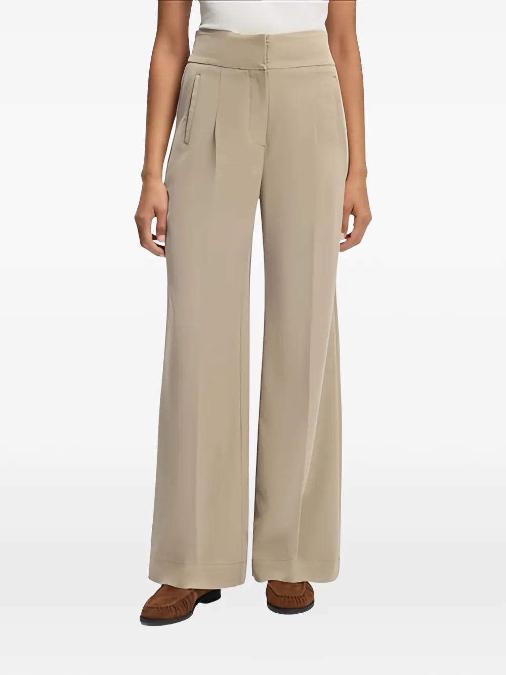C Tarima Pleated Wide-Leg Trousers