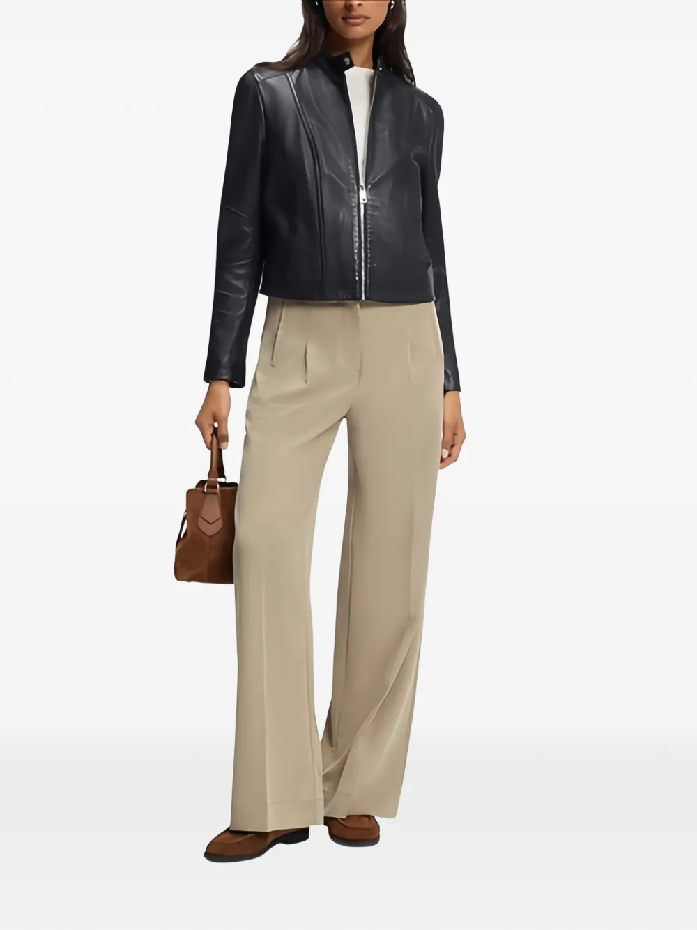C Tarima Pleated Wide-Leg Trousers