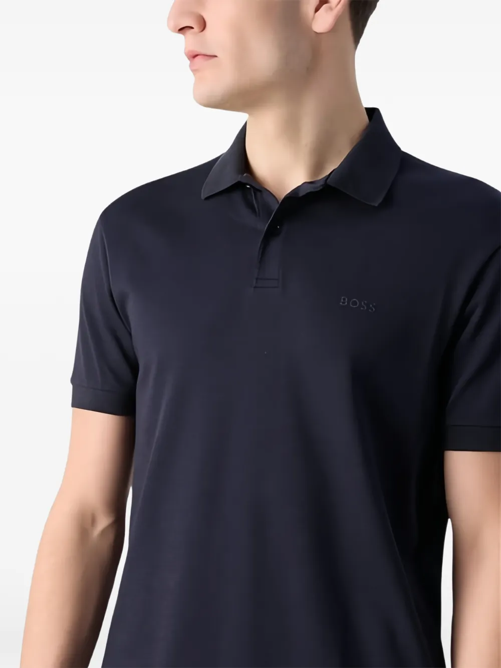 BOSS Poloshirt met logo Blauw