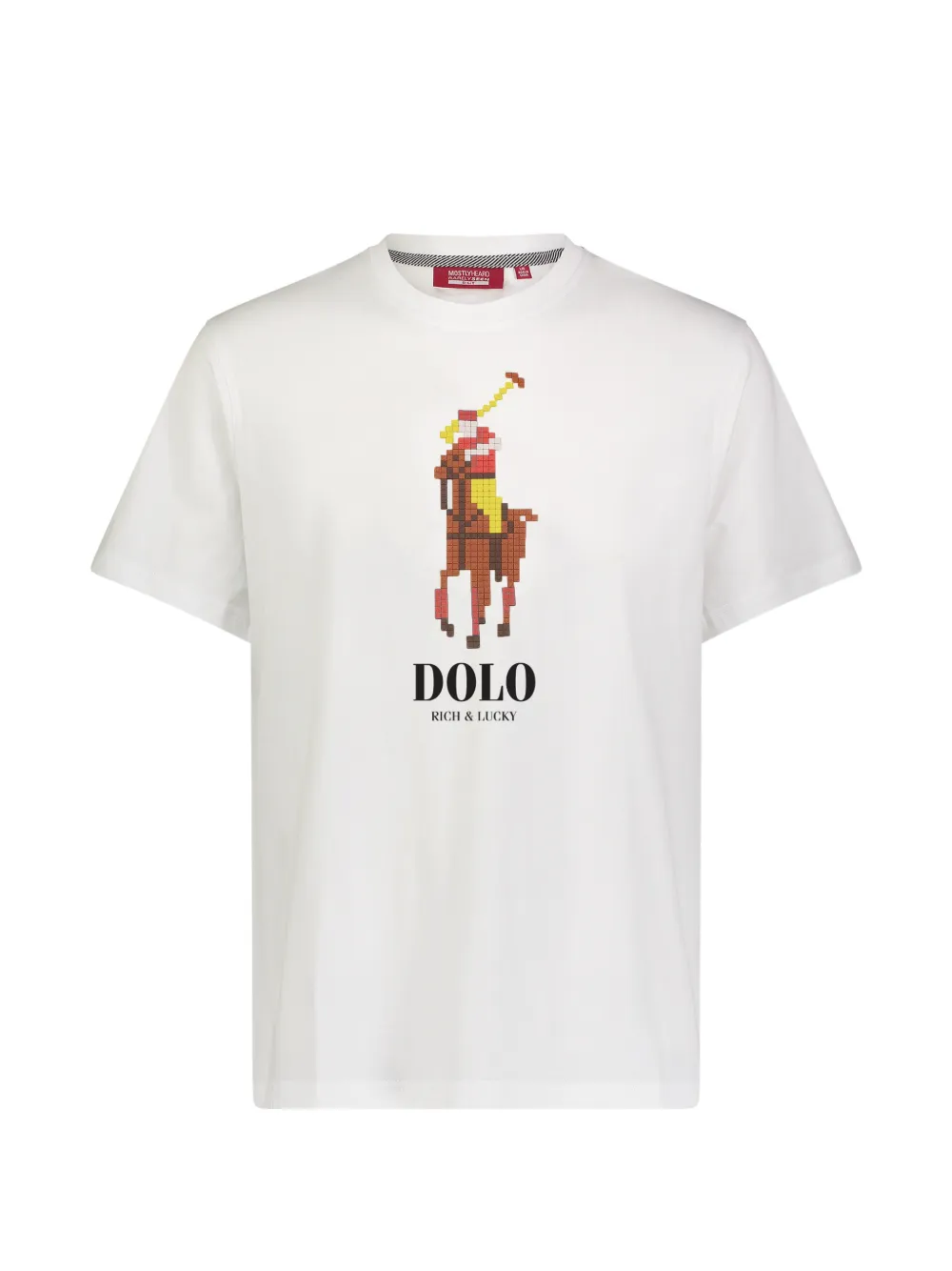 Mostly Heard Rarely Seen 8-Bit pixelated graphic T-shirt - Bianco