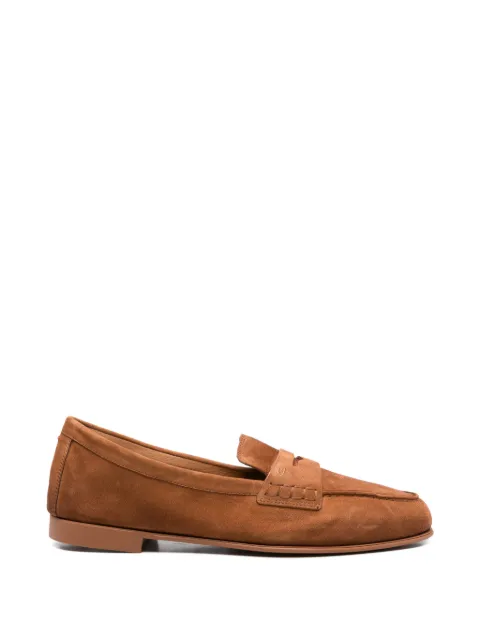 Santoni penny-strap suede loafers