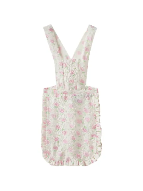 Miu Miu floral cloqué apron