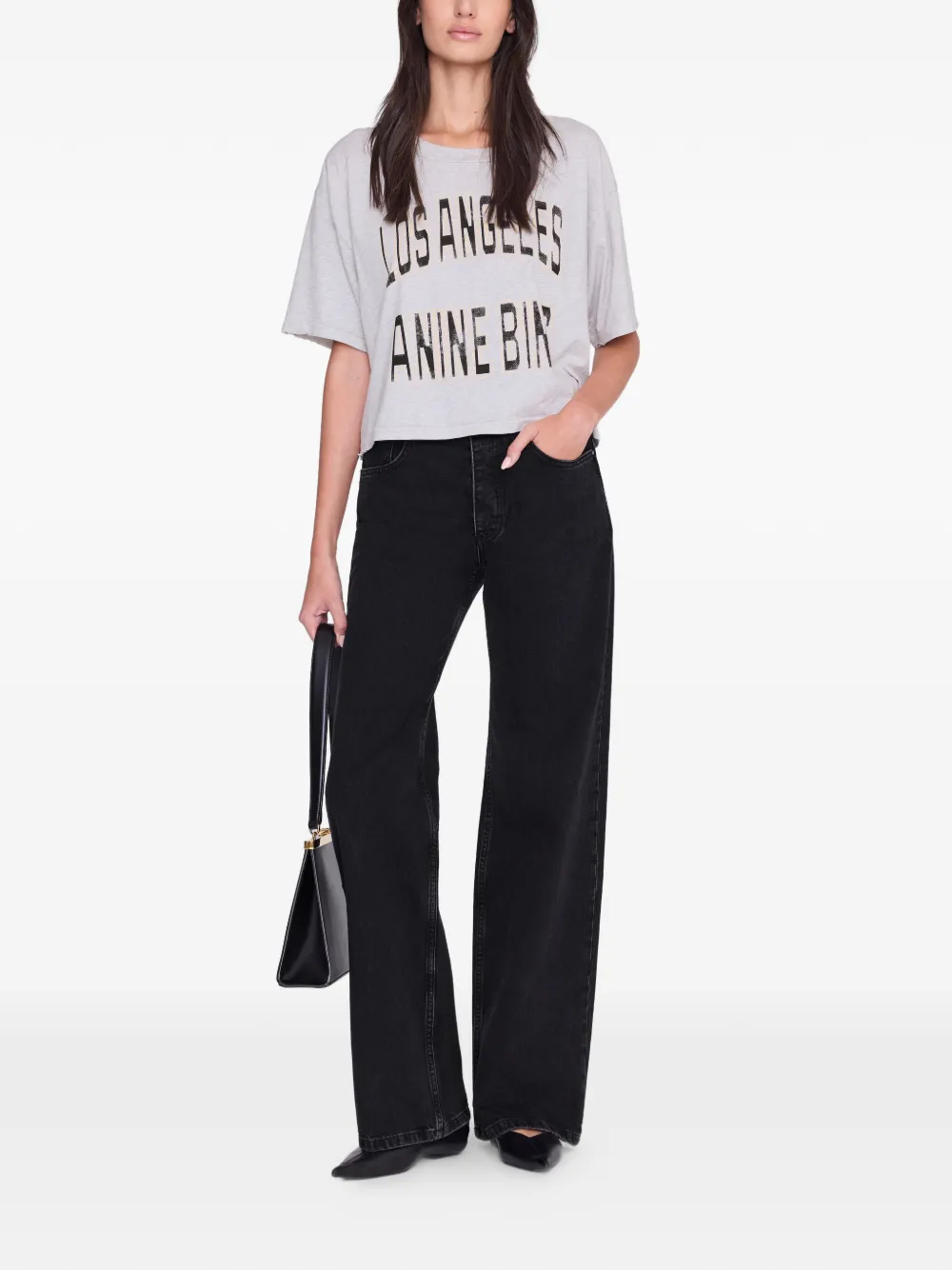 ANINE BING T-shirt met print Grijs