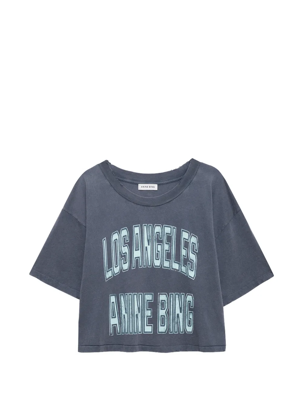 ANINE BING Johnny cropped T-shirt - Grigio