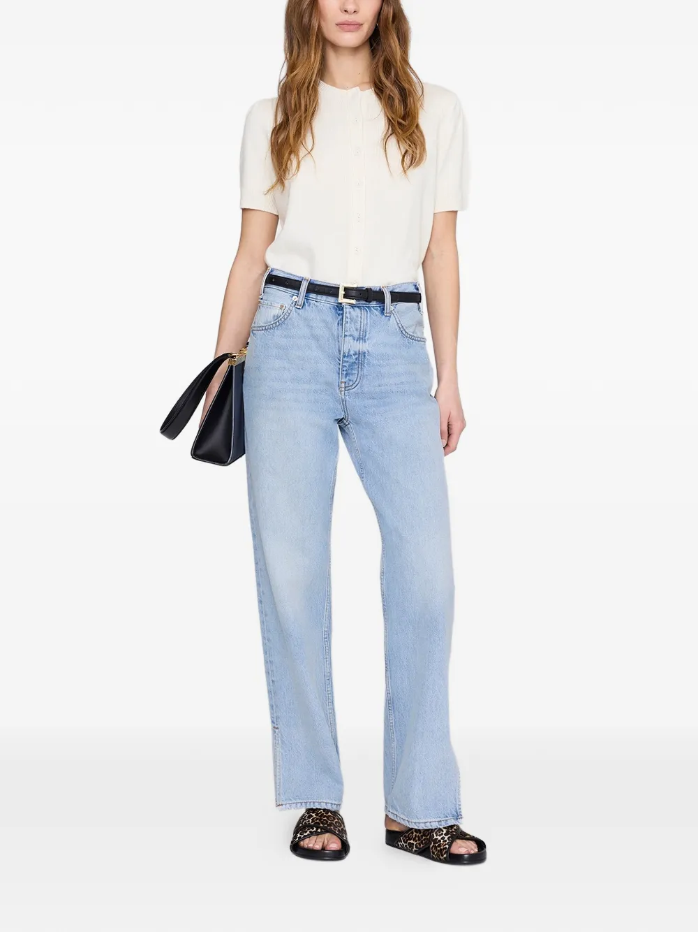 ANINE BING Emi sandalen met luipaardprint Bruin