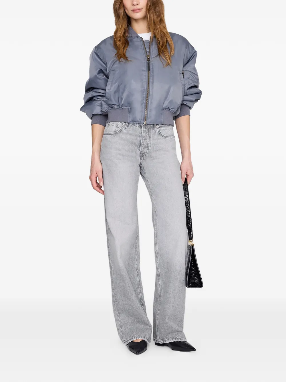  Anine Bing Zip-up Bomber Jacket - Blue 