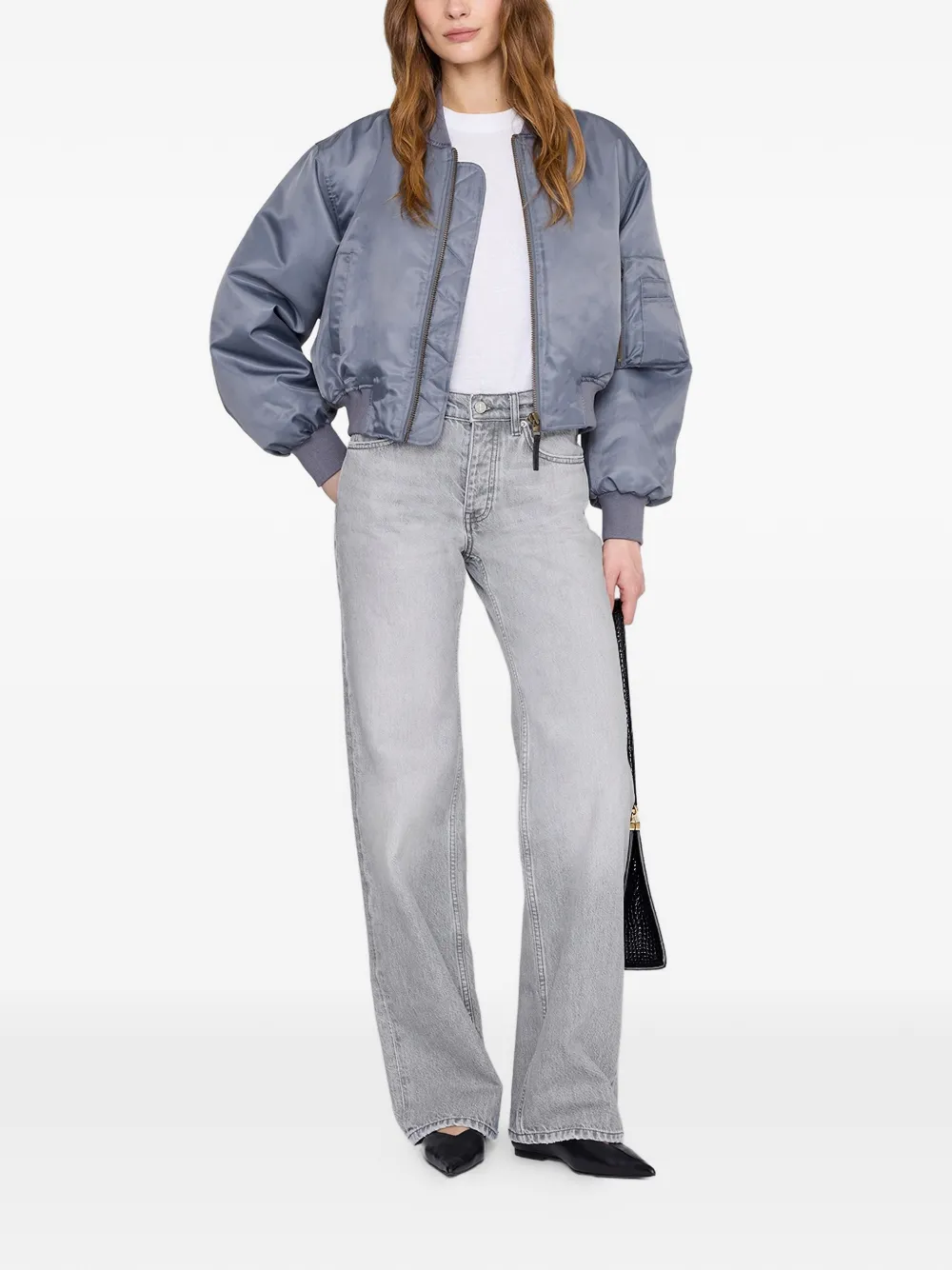  Anine Bing Zip-up Bomber Jacket - Blue 