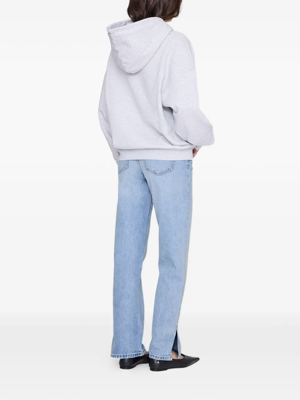 ANINE BING Hoodie met logodetail Grijs