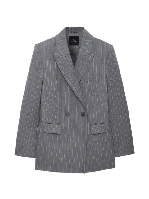 ANINE BING pinstripe-pattern double-breasted blazer