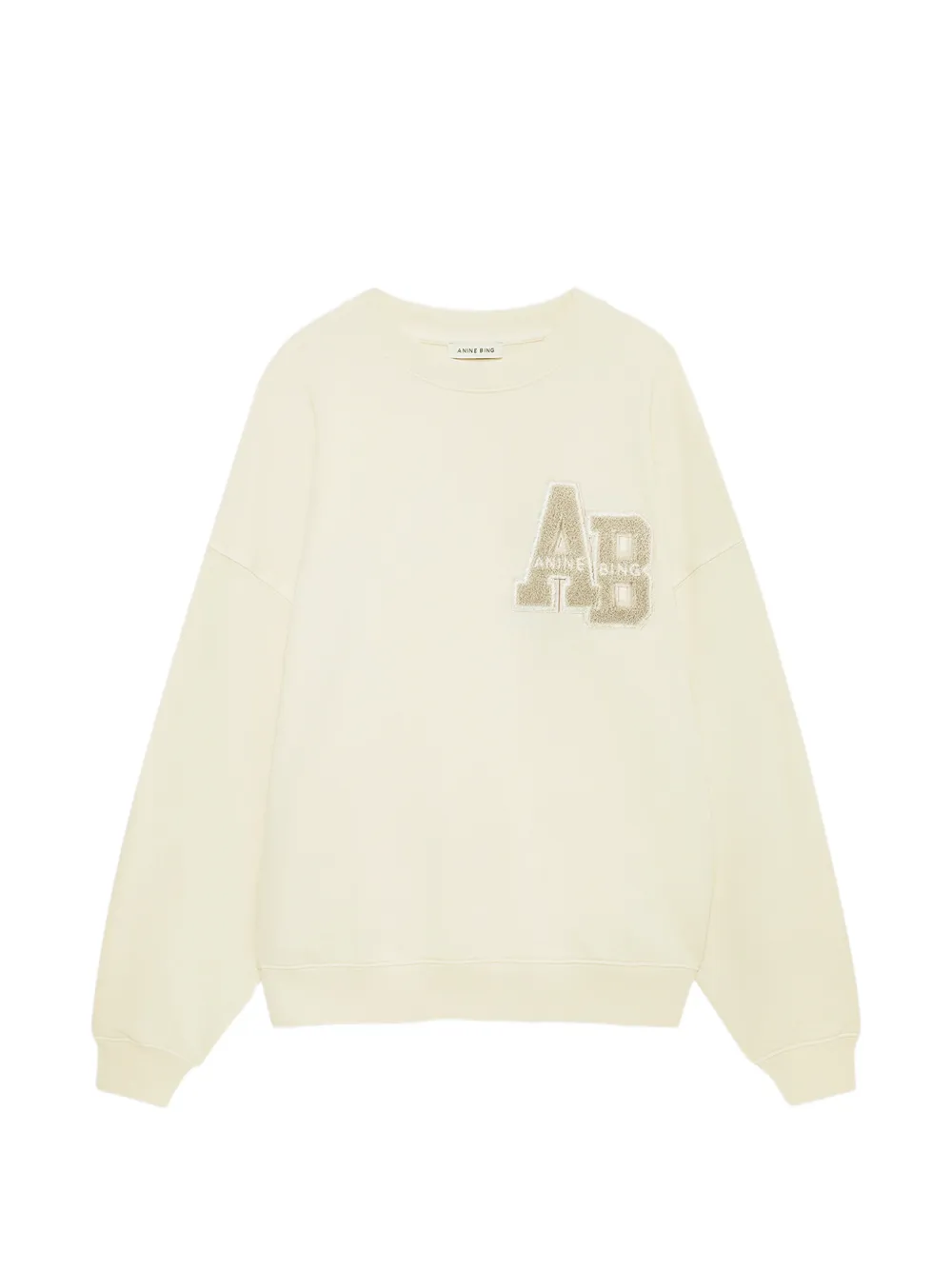 ANINE BING Miles letterman sweatshirt - Nude