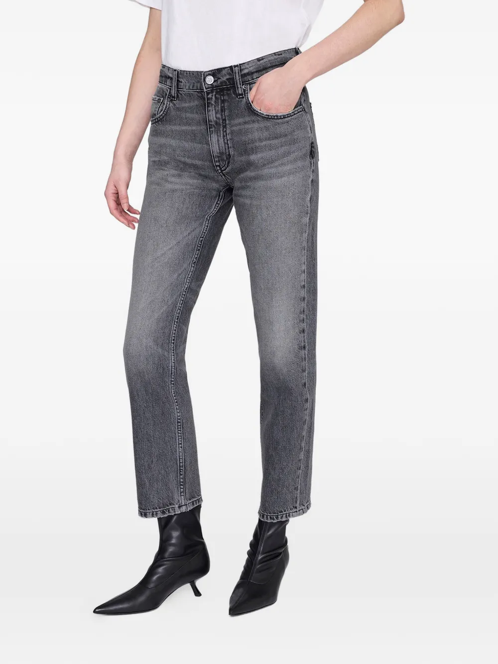 ANINE BING Kate jeans met gewassen effect Grijs