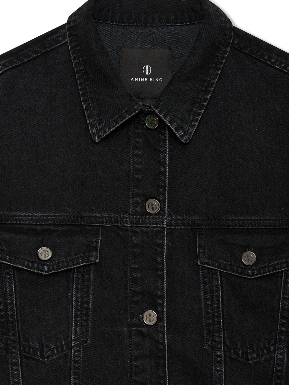ANINE BING Quincy button-up jack Zwart