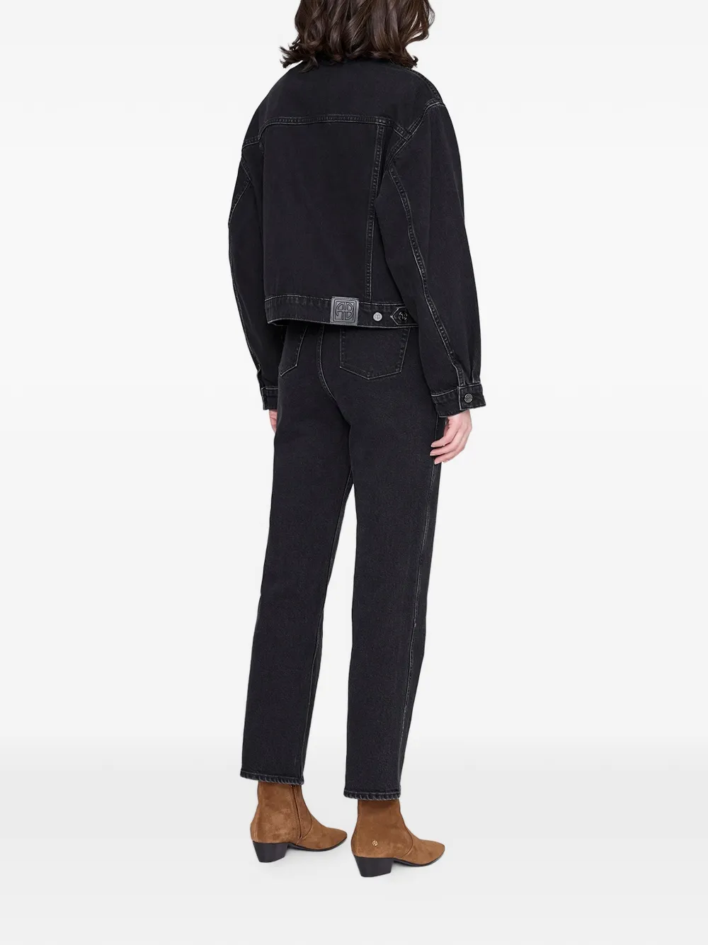 ANINE BING Quincy button-up jack Zwart