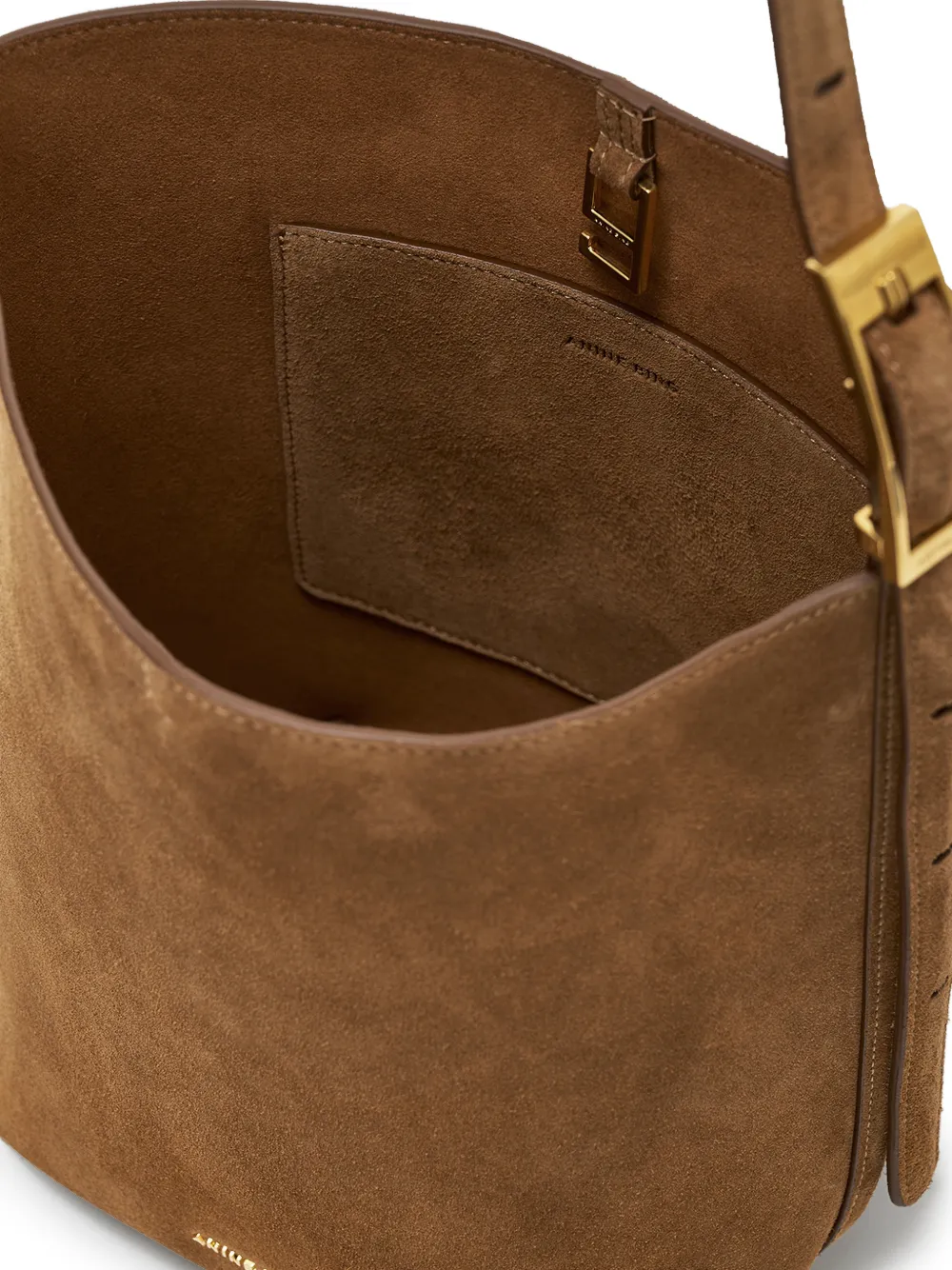 ANINE BING Elly medium bucket-tas Bruin