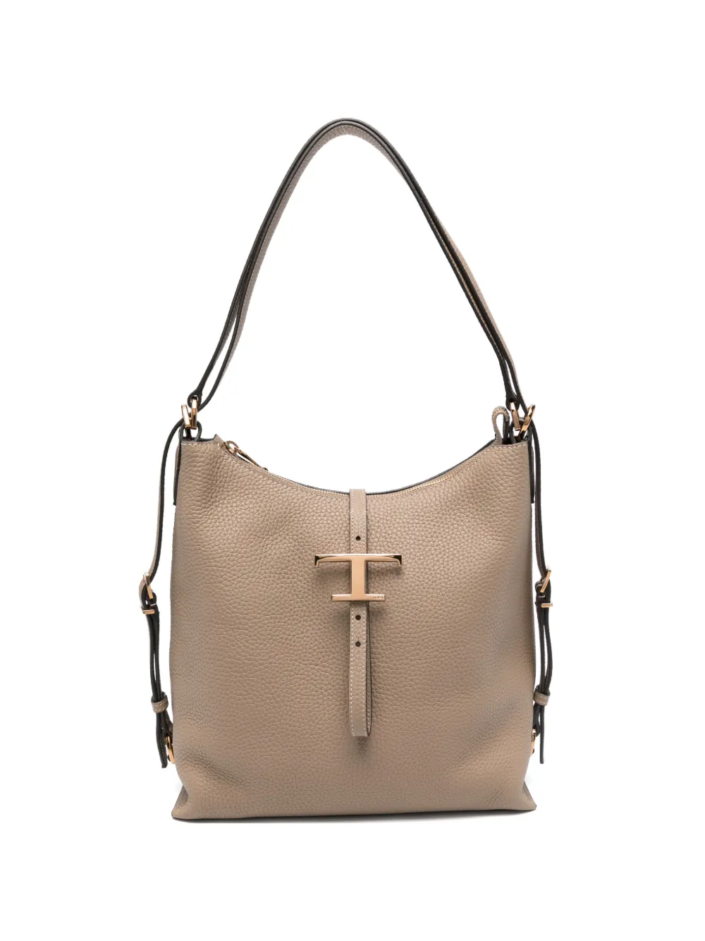 Tod's buckle leather tote bag - Marrone
