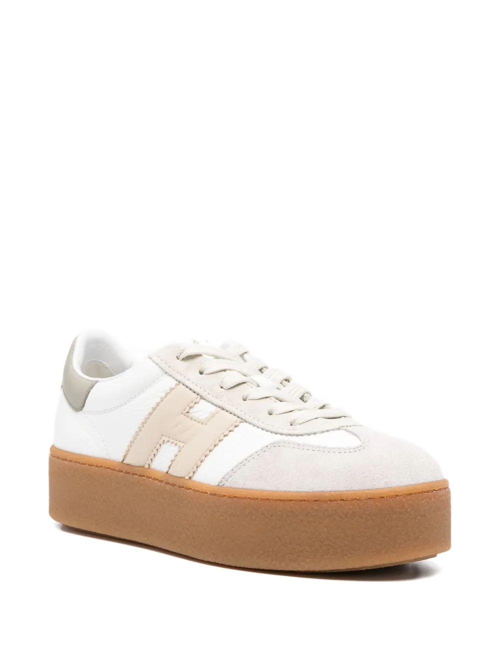 Hogan Sneakers met plateauzool en logo Wit