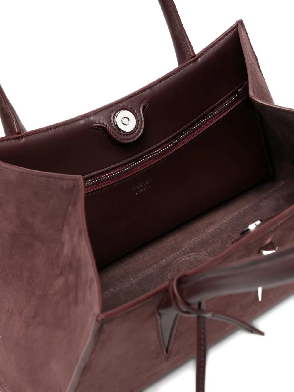 Mugler Appliqué Shoulder Bag in Purple, view 5