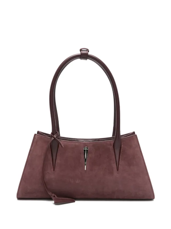 Mugler Appliqué Shoulder Bag in Purple