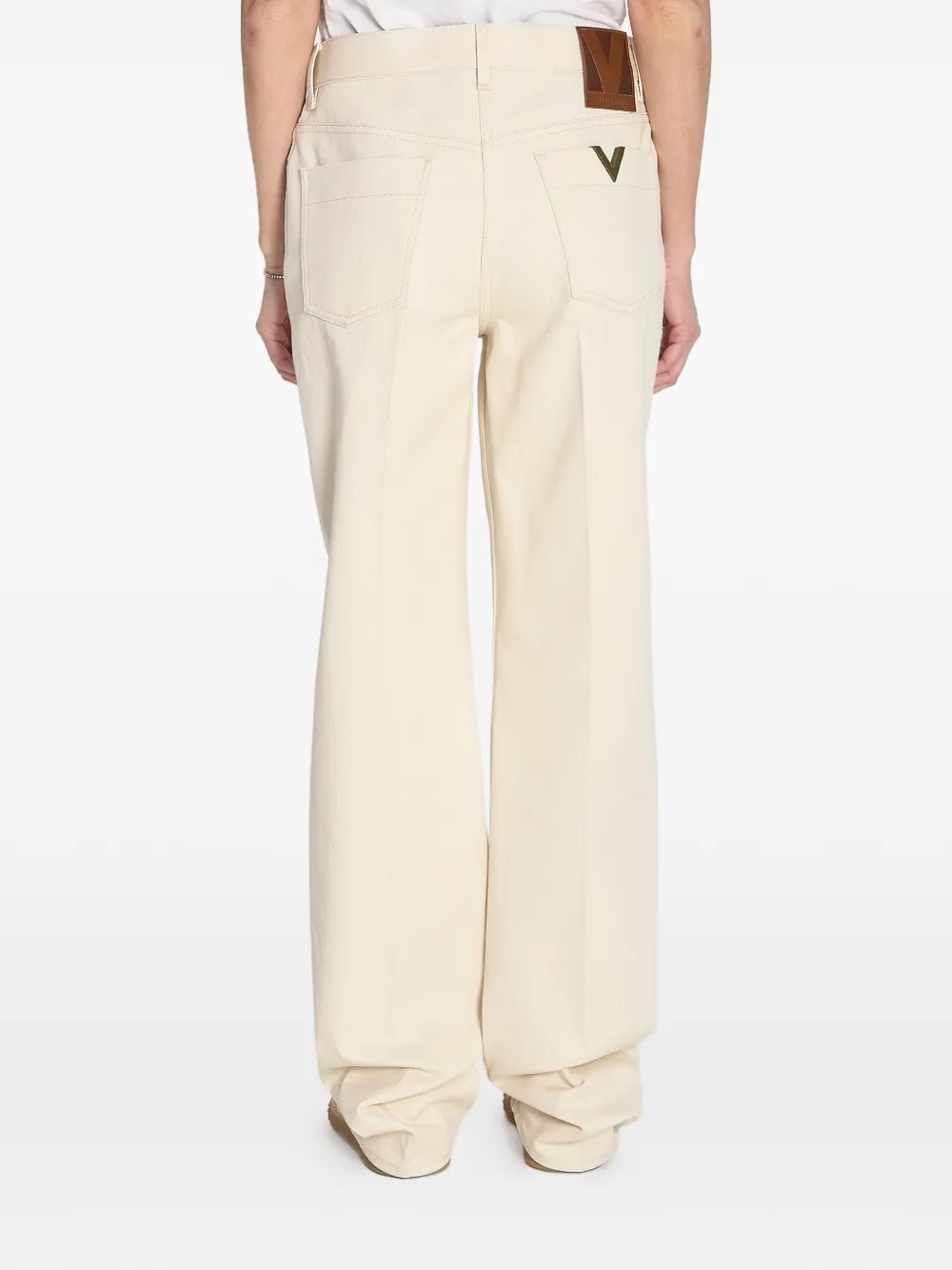 pleated gold detail jeans