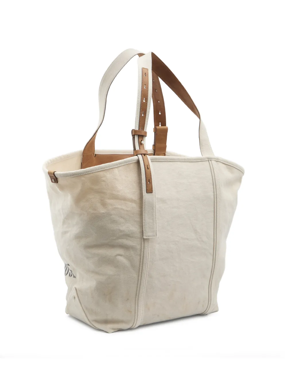  Golden Goose Adjustable-handle Print Canvas Tote Bag - Neutrals 