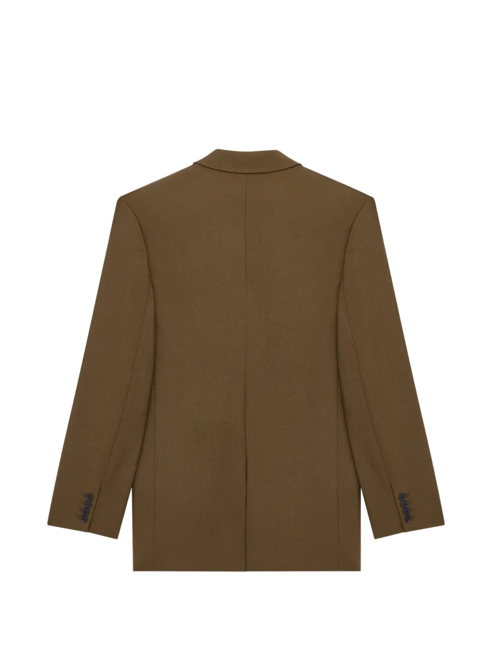 Saint Laurent Single-breasted Jacket in Wool in Brown, view 2