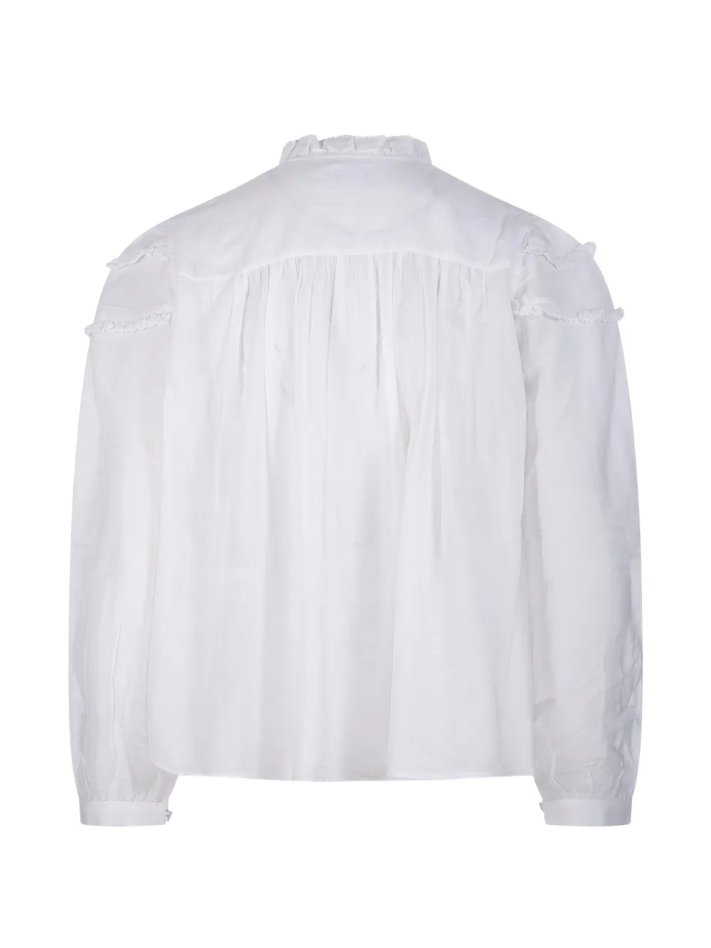  Marant étoile Christa Ruffled Button Shirt - White 