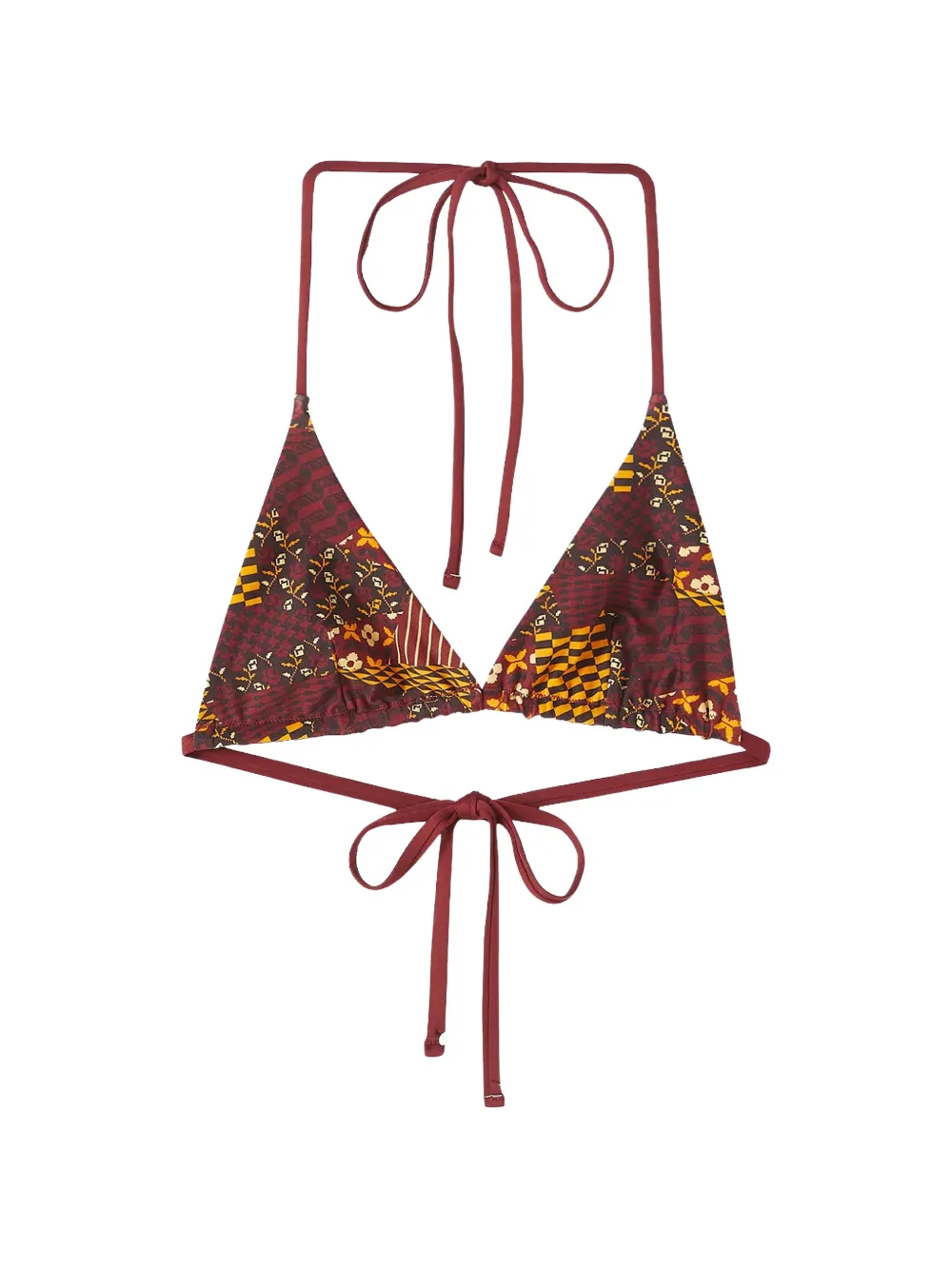 KITH Talia II tie floral geo bikini top - Rosso