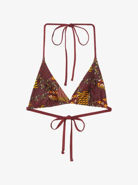 KITH  Talia II tie floral geo bikini top