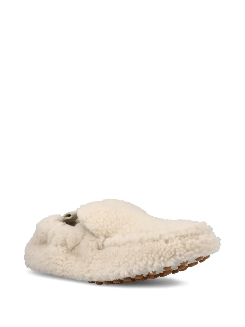 Tod's Lammy loafers met textuur Beige