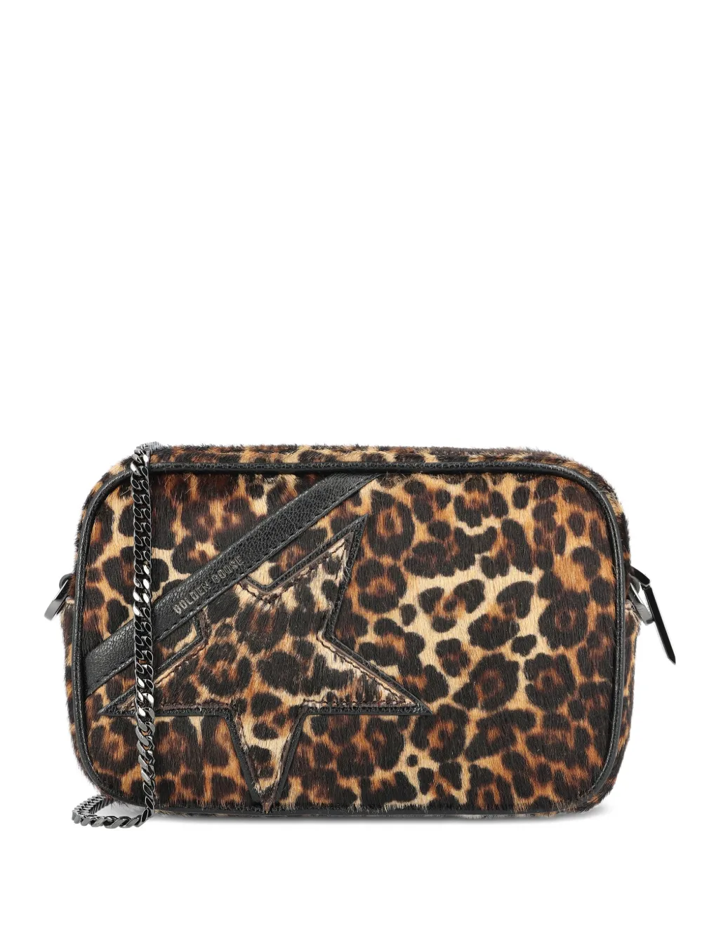 Golden Goose mini Star Bag leopard-print shoulder bag - Marrone