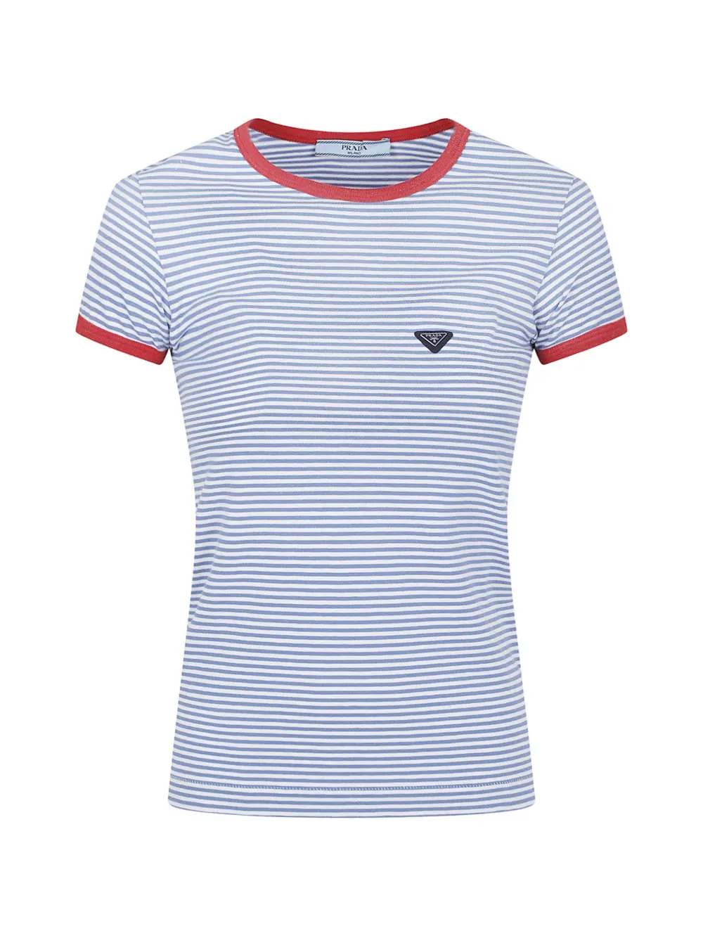 Prada striped crew-neck T-shirt - Bianco