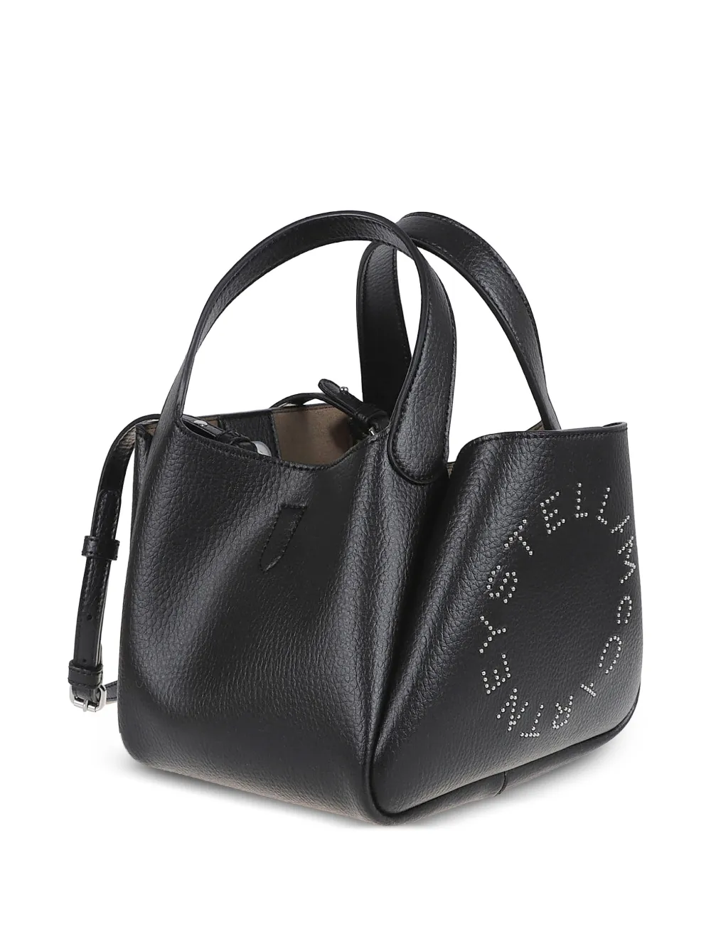 Stella McCartney Crossbodytas met dubbel handvat en logo Zwart