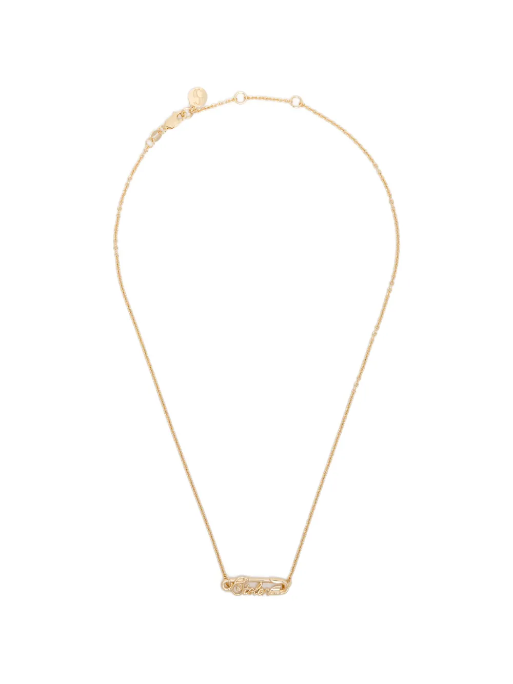 Stolen Girlfriends Club scripted-pin necklace - Oro