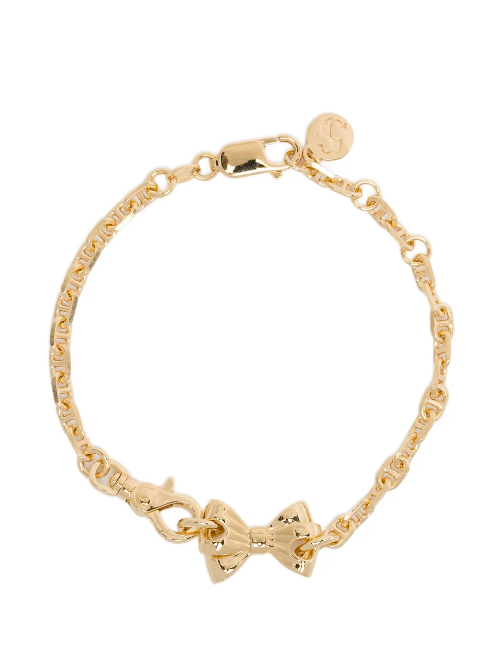 Stolen Girlfriends Club pierced-bow bracelet - Oro