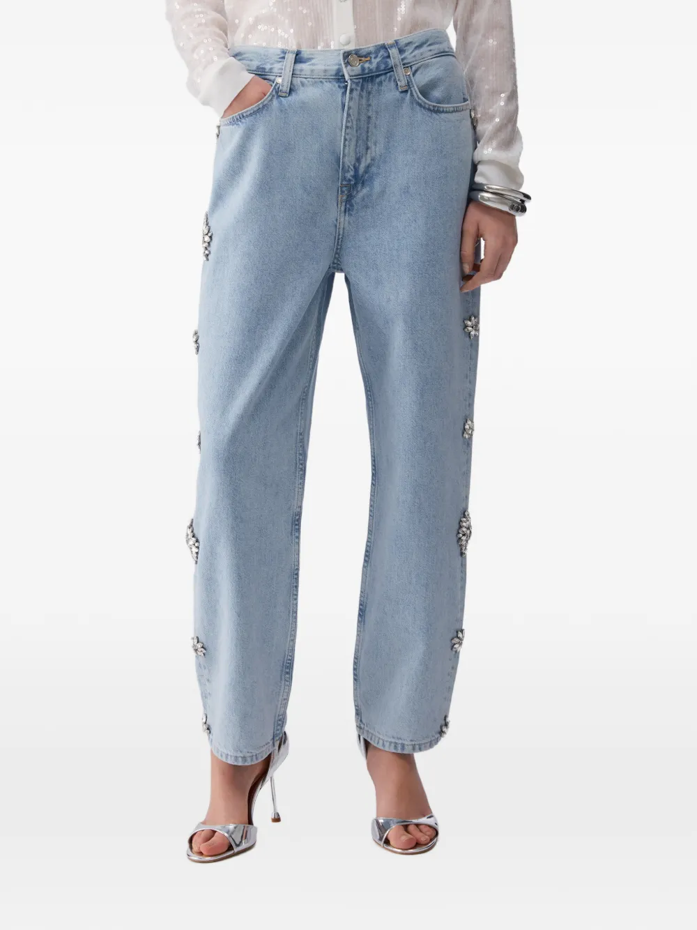 Bejewelled Straight Jeans