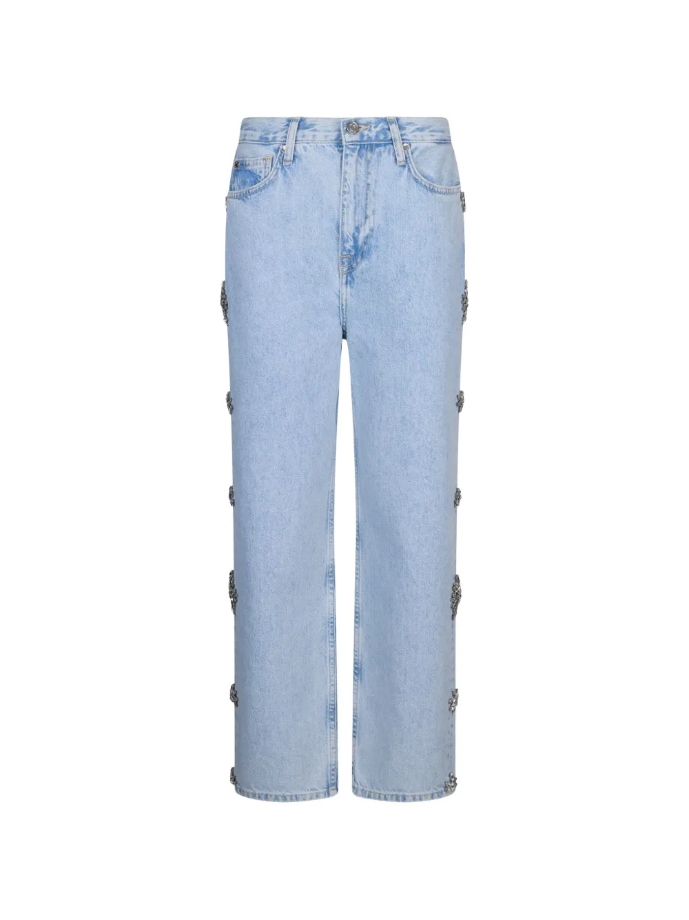 LIU JO bejewelled straight jeans - Blau