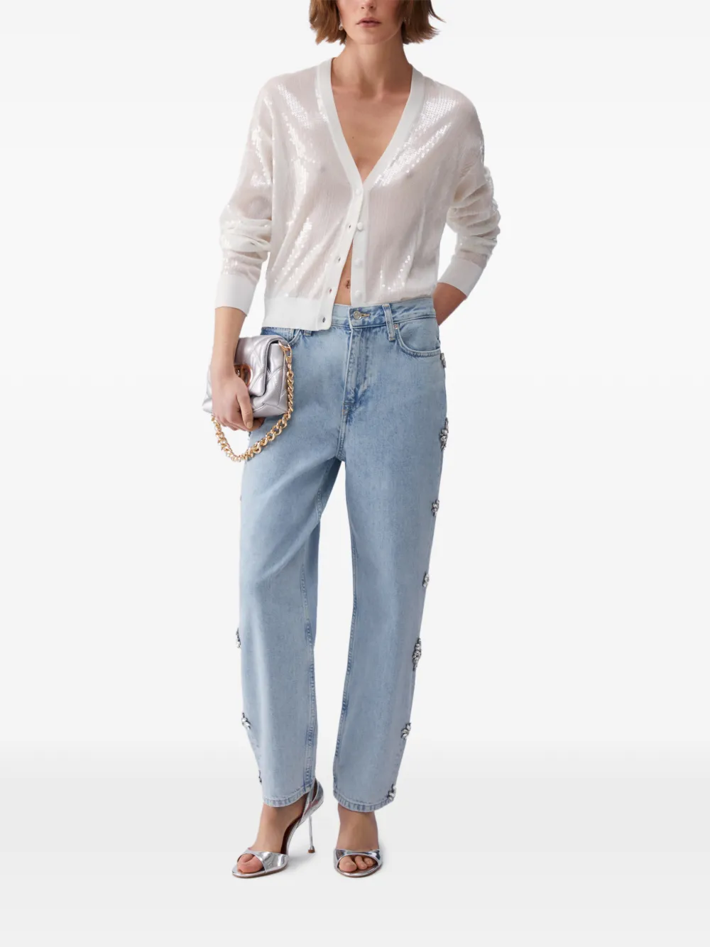 Bejewelled Straight Jeans
